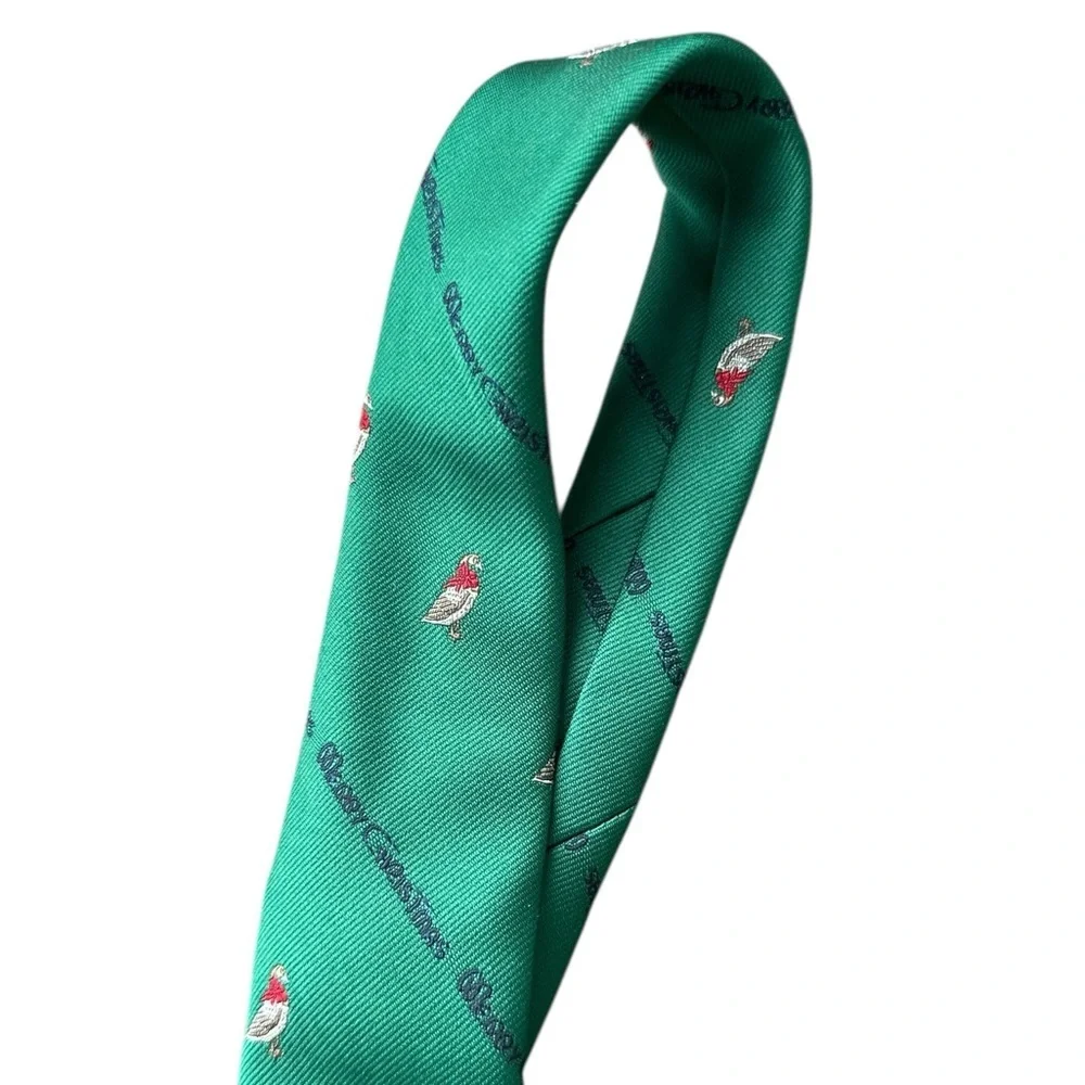Robert Talbott for Jarrod's Merry Christmas Goose Holiday Necktie Tie